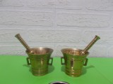 Set de Doua MOJARE masive , identice , lucrate din BRONZ / ALAMA