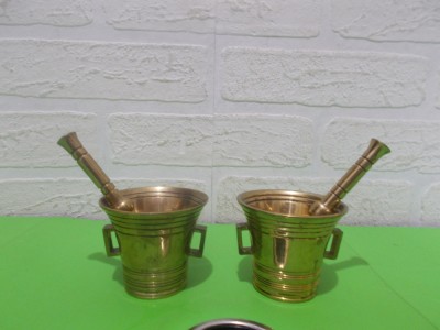 Set de Doua MOJARE masive , identice , lucrate din BRONZ / ALAMA foto