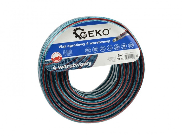 Furtun de grădină cu 4 straturi 3/4&quot; 30m, Geko G73787