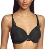 TPH635-1 Sutien decorat cu dantela semitransparenta True Curves Forever, bumbac, negru, 70, Triumph