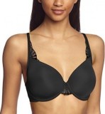 TPH635-1 Sutien decorat cu dantela semitransparenta True Curves Forever, bumbac, negru, 70, Triumph