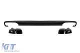Difuzor tip E63 cu capete negre potrivit pentru bara spate A Design a Mercedes E-Class W212 2009-2014 -oo--oo- Performance AutoTuning