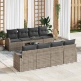 VidaXL Set de canapele pentru grădină Manual 9 pcs Gri 55 x 55 x 37 cm