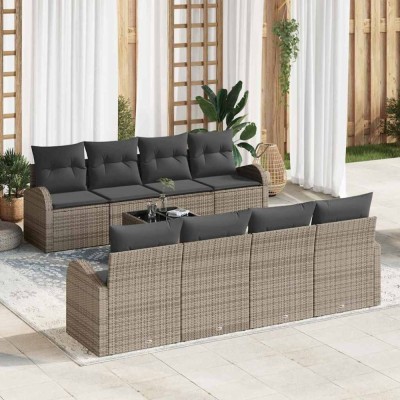 vidaXL Set de canapele pentru grădină Manual 9 pcs Gri 55 x 55 x 37 cm 3354638 foto