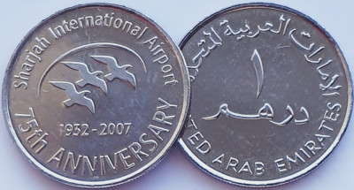 01B13 Emiratele Arabe Unite 1 Dirham 2007 Khalifa (Sharjah Airport) km 76 UNC foto