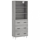 Cumpara ieftin Dulap inalt, gri sonoma, 69,5x34x180 cm, lemn compozit