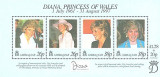 Gibraltar 1998 - Princess Diana of Wales, bloc neuzat