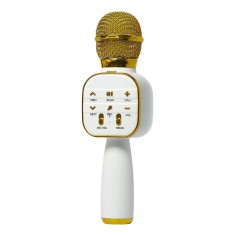 Microfon Wireless Karaoke MRG MDS813, Reincarcabil, Boxa, Gold C1047