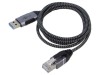 Cablu USB 3.0 RJ45 Goobay, 1m, U/FTP, mufă A nichelată