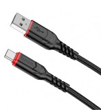 Cablu transfer date si incarcare Hoco X59 USB-A - USB-C PD18W 2.4A 2m, Negru