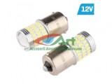 Set 2 Becuri LED Auto R5W R10W BA15s 12V Alb 6000K 54x SMD 3014 + 3x SMD 3030 CANBUS Lumini Pozitie Parcare Stop