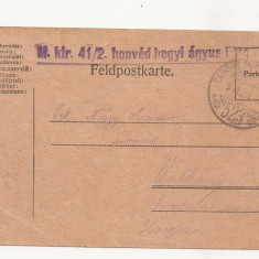 D5 Carte Postala Militara k.u.k. Imperiul Austro-Ungar ,Circulata 1917 Valkany