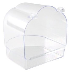 Cadita pentru baie pasari - semi-cerc transparent foto