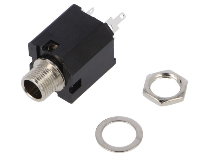 Conector Jack 6,3mm Stereo THT