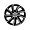 Set 4 Capace Roti potrivite jantelor de 14 inch, pentru Renault, model Stig Extra Black &amp; White
