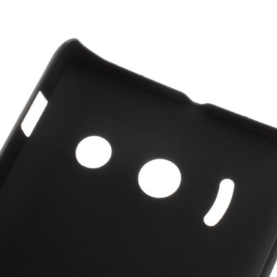 Husa tip capac plastic cauciucat neagra pentru Huawei Ascend Y300 (U8833) foto
