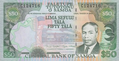 SAMOA █ bancnota █ 50 Tala █ 2006 █ P-36 █ UNC █ necirculata foto