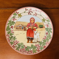 FARFURIE DECORATIVA- "OUR CHILDREN" UNICEF VILLEROY BOCH-SEMNATA K. BLUME 19,8CM