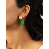 Cumpara ieftin Cercei Verzi Picatura 3.5x2.5cm - 58582
