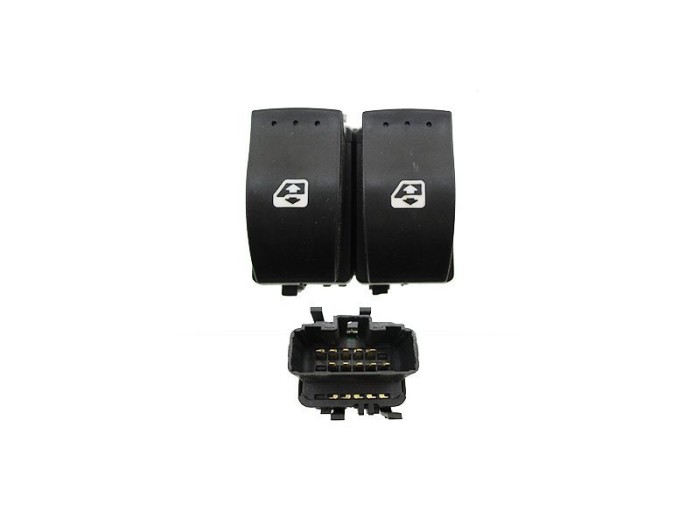 Buton , comutator macara usa Renault Clio 2 (B0/1/2), 09.1998-06.2001; Clio Ii/Storia/Campus (B0/1/2), 07.2001-, dublu