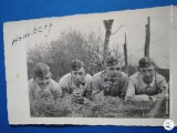Militarie si razboaie , grup soldati germani , al doilea razboi mondial , format carte postala