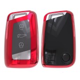 Husa Cheie Auto Compatibila cu Passat B8, Arteon, Smartkey, Tpu, Rosie