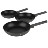 Cumpara ieftin Set 3 tigai Anthracite Berlinger Haus BH 8138, antiaderente, curatare usoara, design elegant, compatibile inductie, fara PFOA