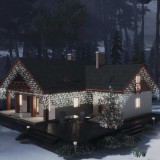 VidaXL Lumini de perdea tip gheață 400 LED-uri alb rece 8 funcții 10 m 328911