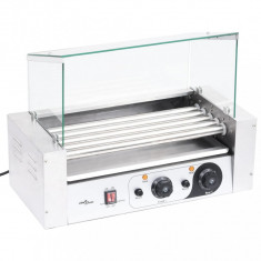 Aparat hot-dog 5 role cu capac din sticla 1000 W foto