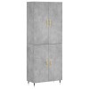 Dulap inalt, gri beton, 69,5x34x180, lemn compozit