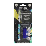 Stilou Strigo cu Cerneala Albastra care se sterge + Dispozitiv Curatare Penita + 2 Rezerve , Design Galben