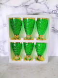 Set 6 pahare verzi model sirenă