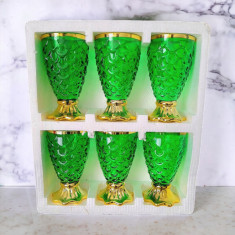 Set 6 pahare verzi model sirenă