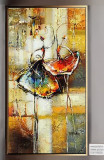 Balerine 3 Tablou semnat datat tablou living abstract, tablou decorativ 70x150cm