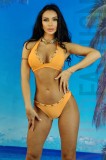 Cumpara ieftin SW2364-19 Costum de baie in 2 piese model cu margele si pietricele
