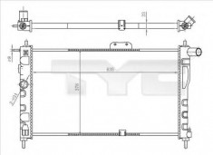 Radiator, racire motor DAEWOO CIELO (KLETN) (1995 - 1997) TYC 706-0018 foto