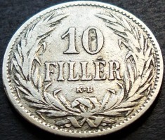 Moneda istorica 10 FILLER/ FILERI - AUSTRO-UNGARIA UNGARIA, anul 1894 *cod 584