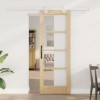 Ușă Glisantă cu Set de Accesorii 73.5x198.5 cm Lemn Masiv Pin