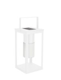 Cumpara ieftin Felinar incarcare solara otel alb 17x17x38 cm