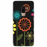 Husa silicon pentru Samsung S9 Plus, Colorful Spring Birds Flowers Vectors