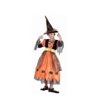Costum carnaval Vrajitoare Dovleac 130/140 cm (9-10 ani) pentru Copii