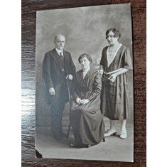 Fotografie de familie, tip Carte Postala, interbelica, necirculata