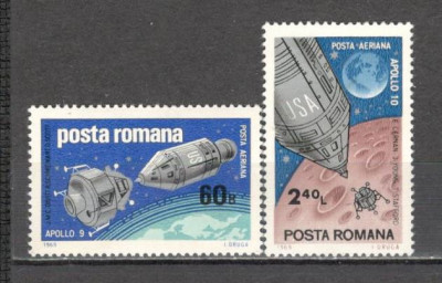 Romania.1969 Cosmonautica-Apollo 9 si 10 DR.209 foto