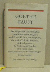 Faust (complet, in germana) Goethe foto