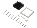 Radiator extrudat cu aripioare negru 42x42x14.5mm