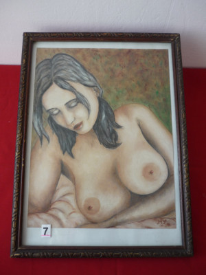 TABLOU, NUD ULEI PE PANZA (Nr.7) foto