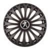 Set 4 Capace Roti, potrivite jantelor de R14, pentru Peugeot, model dino Negru, Autohelix MSA