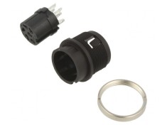 Conector Circular 150V 6-PIN Soclu Mama 5A IP40 foto