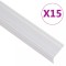 vidaXL Profile trepte formă L, 15 buc, argintiu, 100 cm, aluminiu