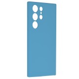 Husa soft edge compatibila cu samsung galaxy s23 ultra, antiamprenta, interior microfibra, camera extra pro, albastru